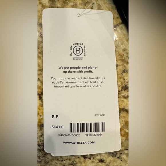 NWT  Athleta Conscious Crop Lace Size Small Black Sport Bra Yoga Gym Run - Picture 10 of 12